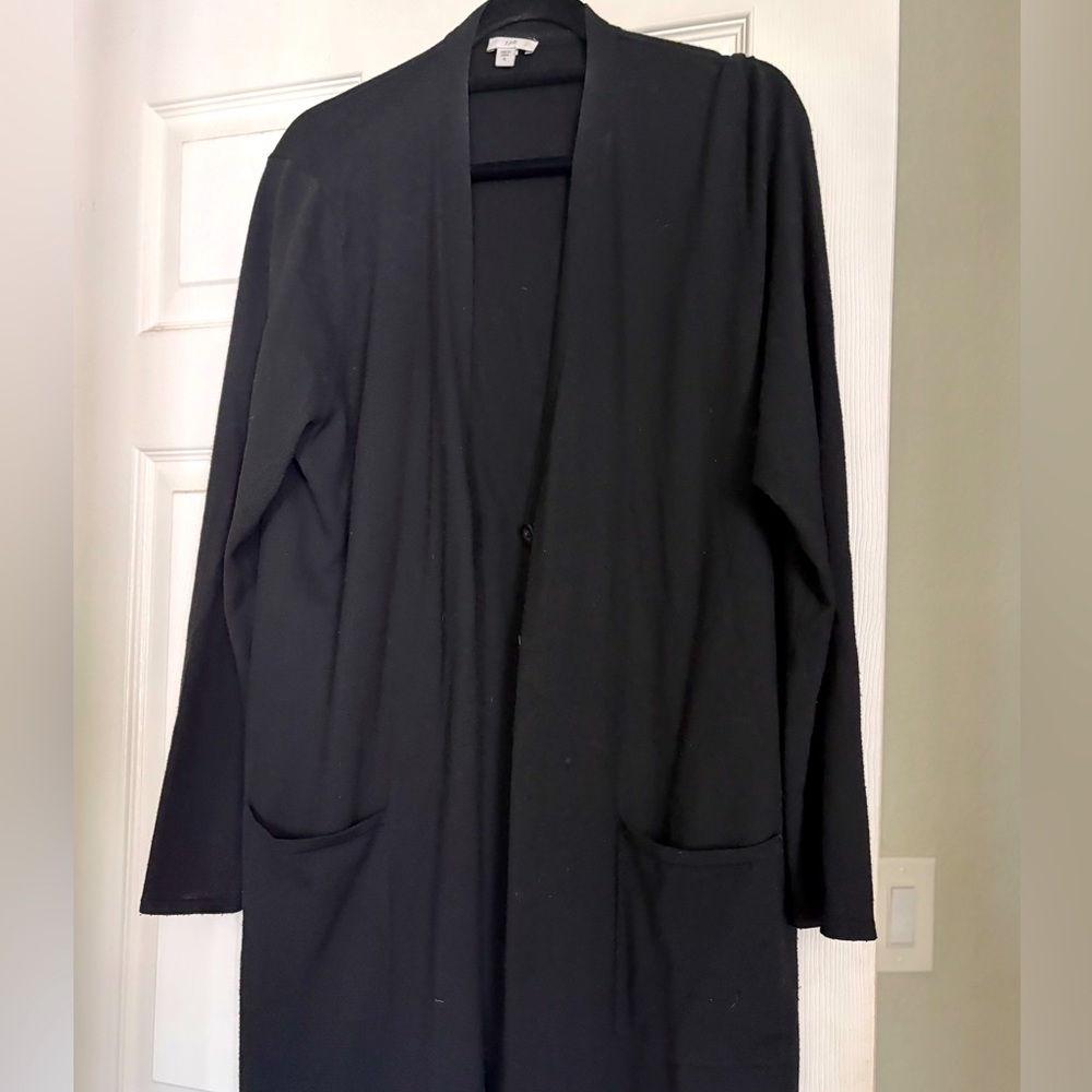 J. Jill Black Open Front Cardigan